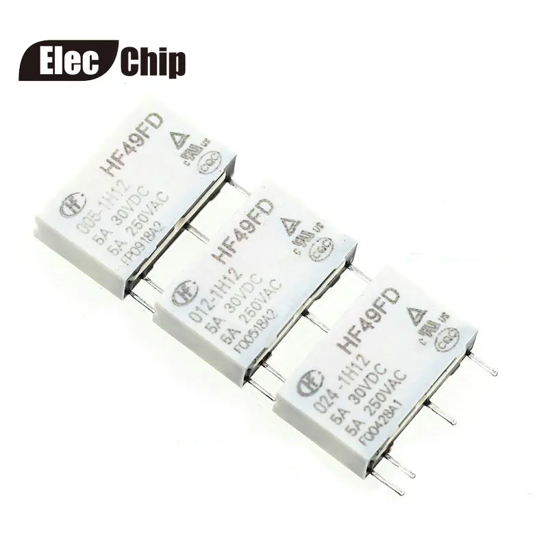 

5PCS Power relays HF49FD-005-1H12 HF49FD-012-1H12 HF49FD-024-1H12 5A250V 4PIN
