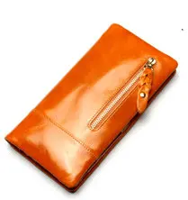QIAOBAO Новый дизайн 2019 100% кошелек из натуральной кожи женский длинный кошелек брендовый Модный женский кошелек