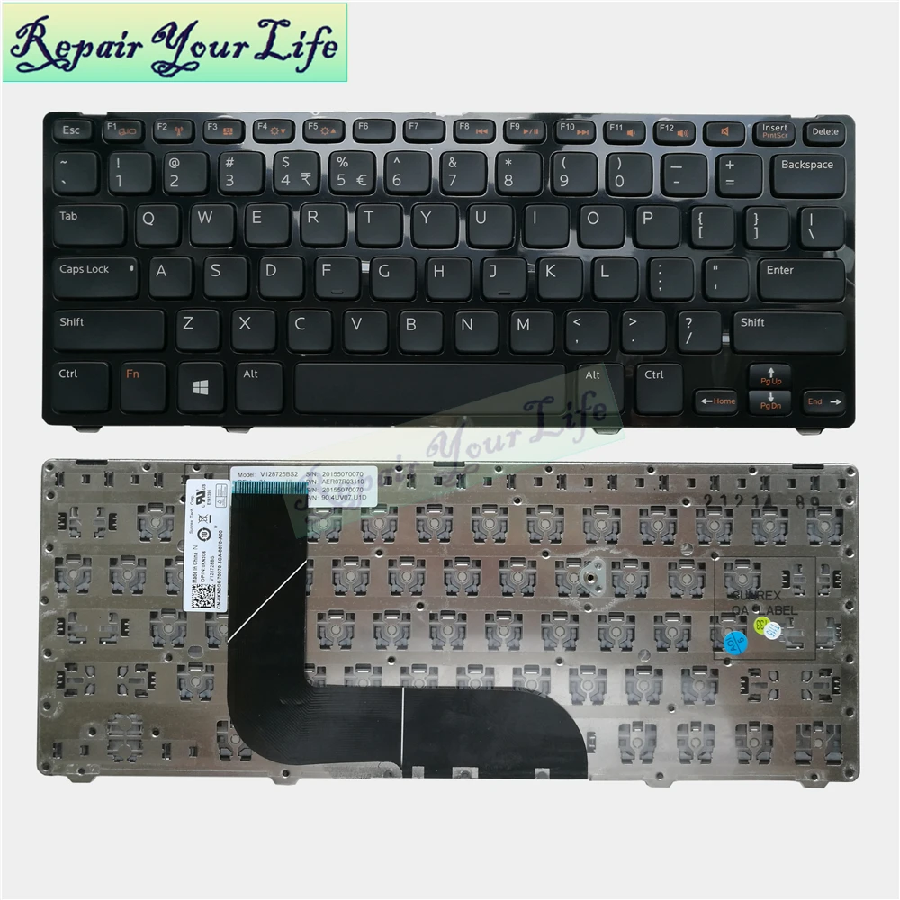 V128725BS 14Z 5423 US laptop keyboard for DELL INSPIRON 14Z-5423 13Z-5323 3360 P35G English black kb frame 0KN3G6 CN-0KN3G6 | Компьютеры и
