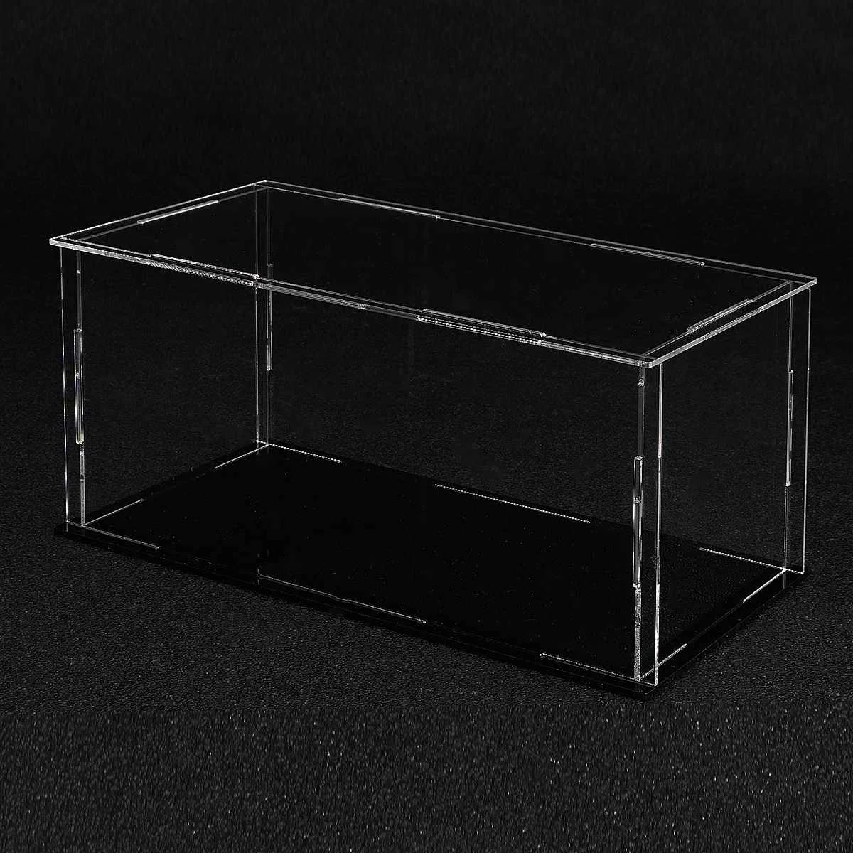 Transparent Acrylic Assembly Display Dustproof Case Tray Storage Show Box 20X10X10CM