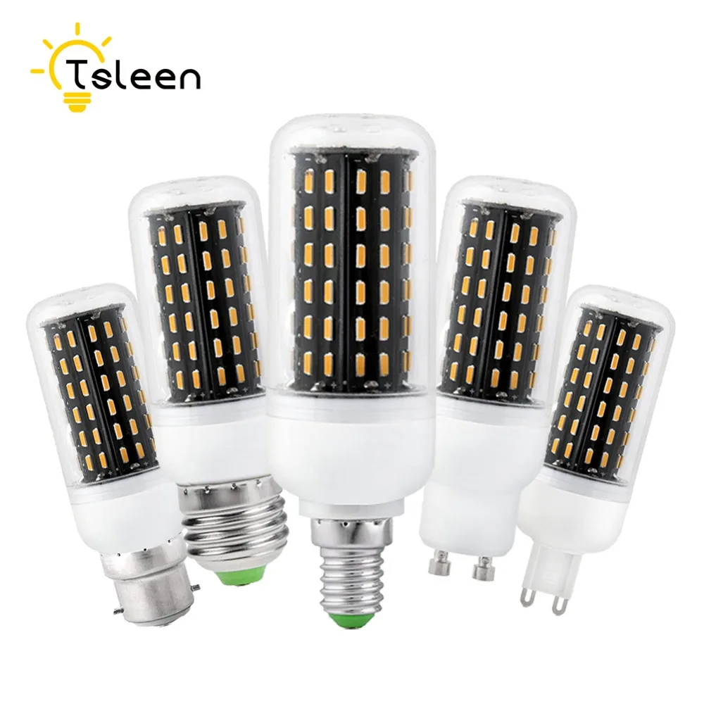 

11.11 Big Sale +Cheap+ 96/138 led e14 e27 gu10 g9 b22 30w 35w 4014 smd cover corn light lamp bulb 220v
