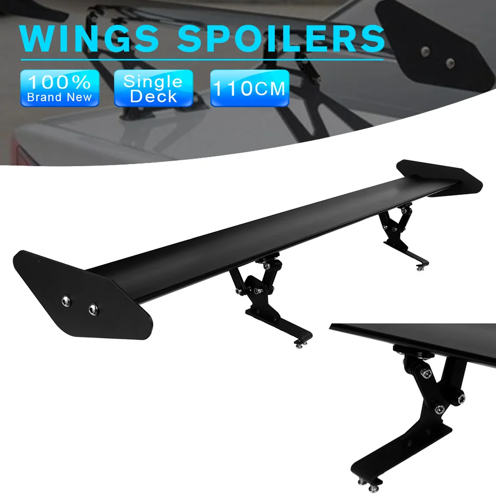 Buy 43.3" Black Auto Car Hatchback Spoiler Universal