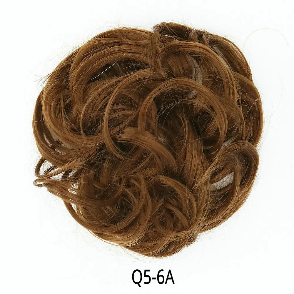 

Chignon Hair Bun Hairpiece Curly Hair Scrunchie Extensions Blonde Brown Black Heat Resistant Synthetic Wig For Women Hair Pieces