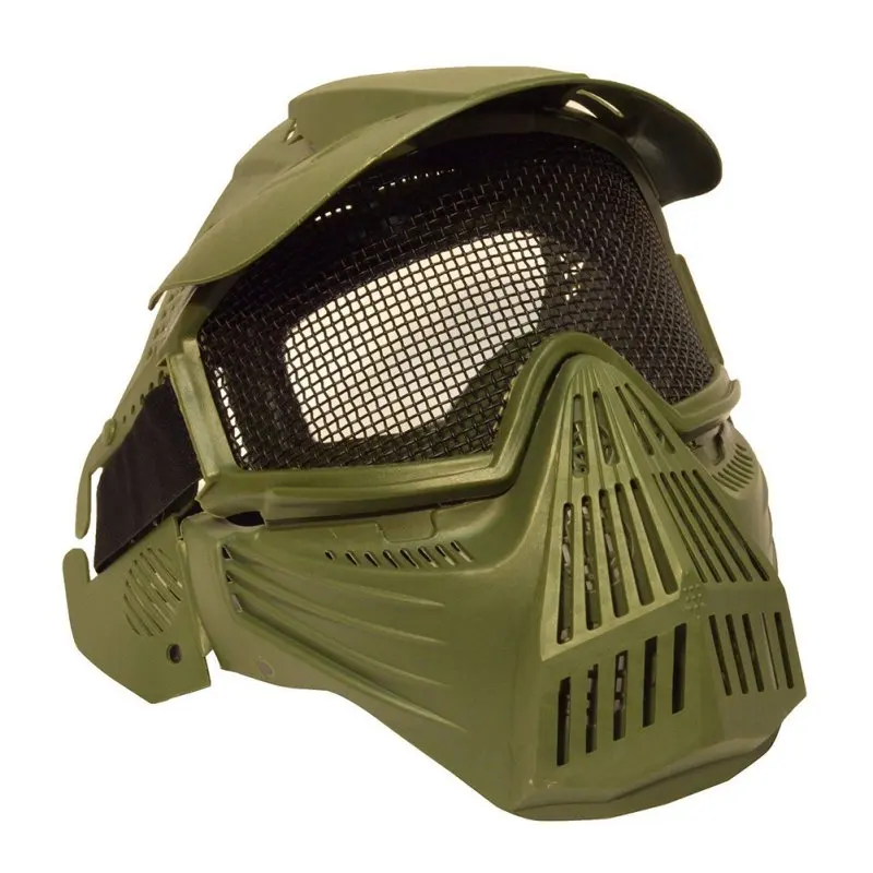 

Outdoor Motorcycle Cycling Protection Mask Tactical Airsoft Safety Metal Mesh Goggles Full Face Mask