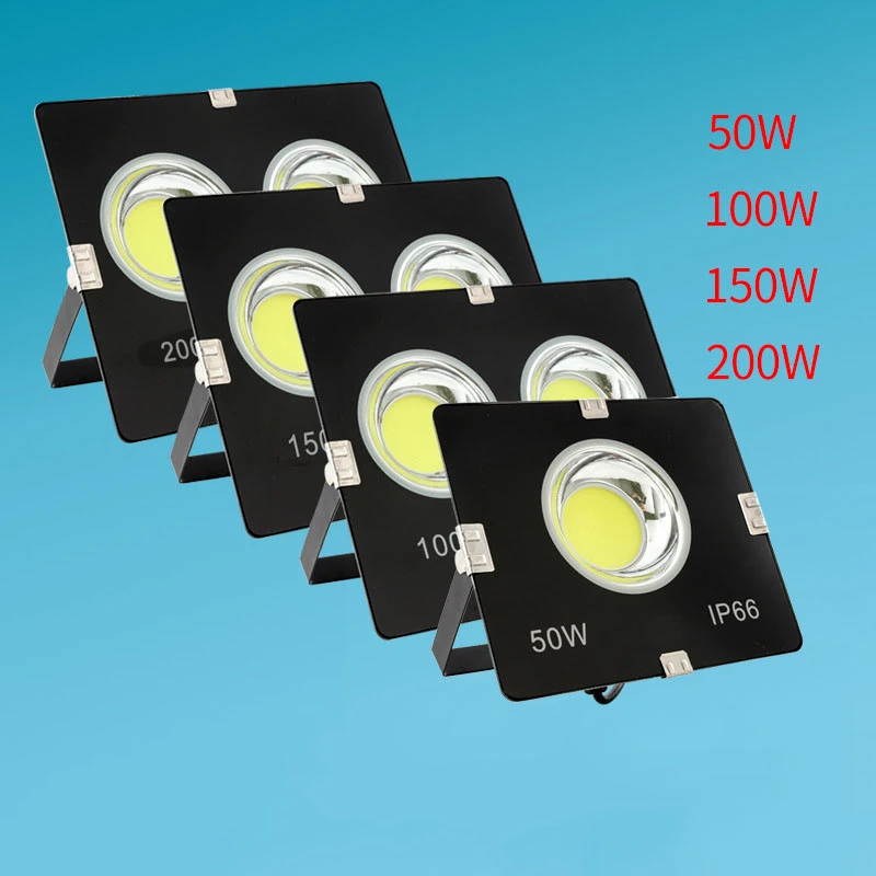

High Power COB LED Floodlight 100W 150W 200W 300W IP66 Spotlight Refletor LED Floodlight LED Exterieur Spot Energy Saving Lamp