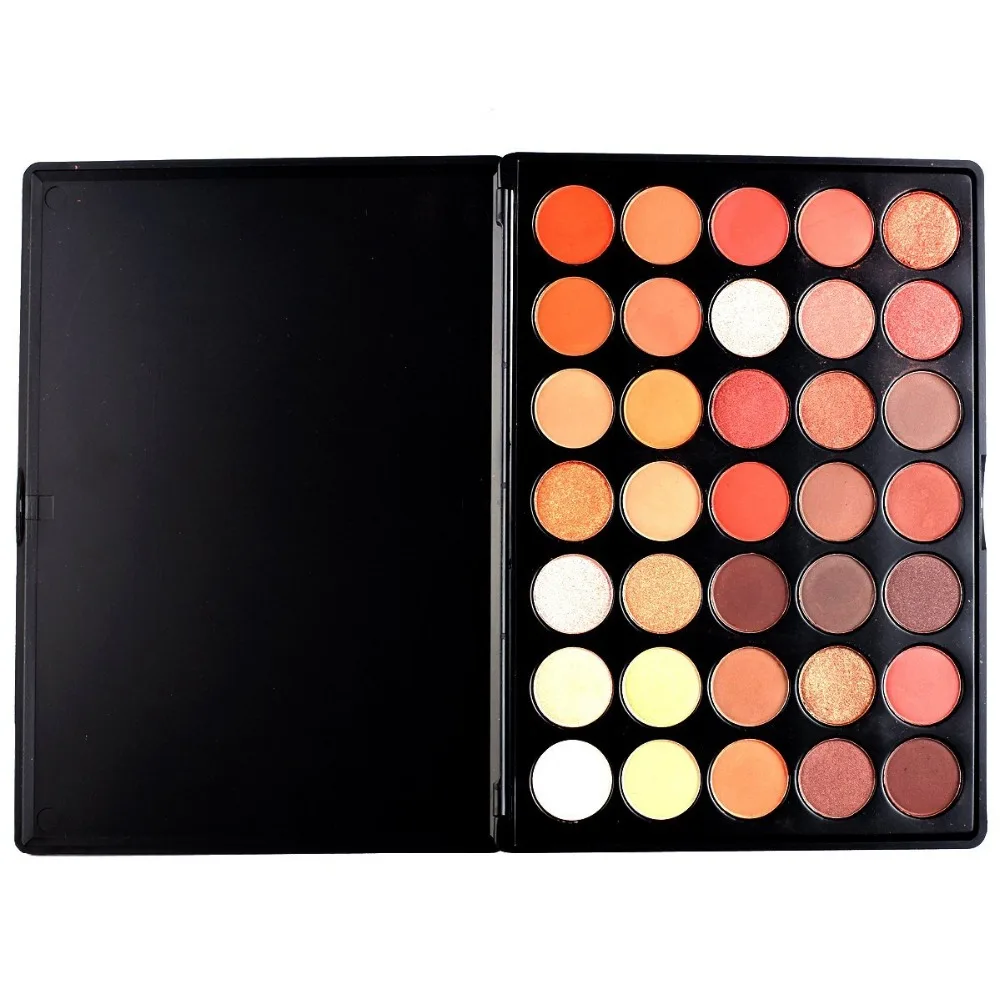  DE'LANCI 35 Colors Shimmer Matte Eye shadow Professional Makeup Eyeshadow Palette With 12 Pcs Eye B