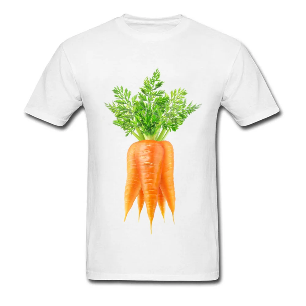 O-Neck Bunch of carrots 100% Cotton Fabric Men Top T-shirts Casual Short Sleeve Tops T Shirt Cute Casual Tee-Shirts Bunch of carrots white