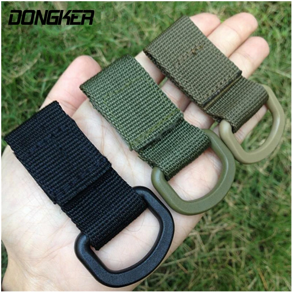 

Tactical Molle Webbing Buckle Nylon Military D-Ring Keychain Climbing Buckle for Backpack Outdoor Hiking Camping Hunting Tools