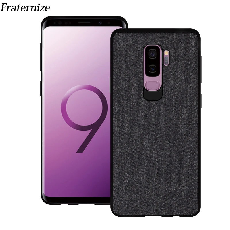 Тканевый чехол с текстурой для Samsung Galaxy S8 S9 Plus J4 J6 J8 A6 2018 Note 9 8 льняная холщовая ТПУ