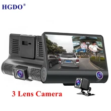 HGDO Nuovo 3 Obiettivo di Macchina Fotografica Dell’automobile dvr 1080 P 4.0 ”Video Recorder Rear View170 Gradi di Visione Notturna Registrator Dash cam avtoregistrator