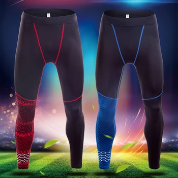 

SOFIE Fitness Training Pants For Men Splicing Tight Compression Male Sport Leggings Gym Bodybuilding Breathable Running Pants