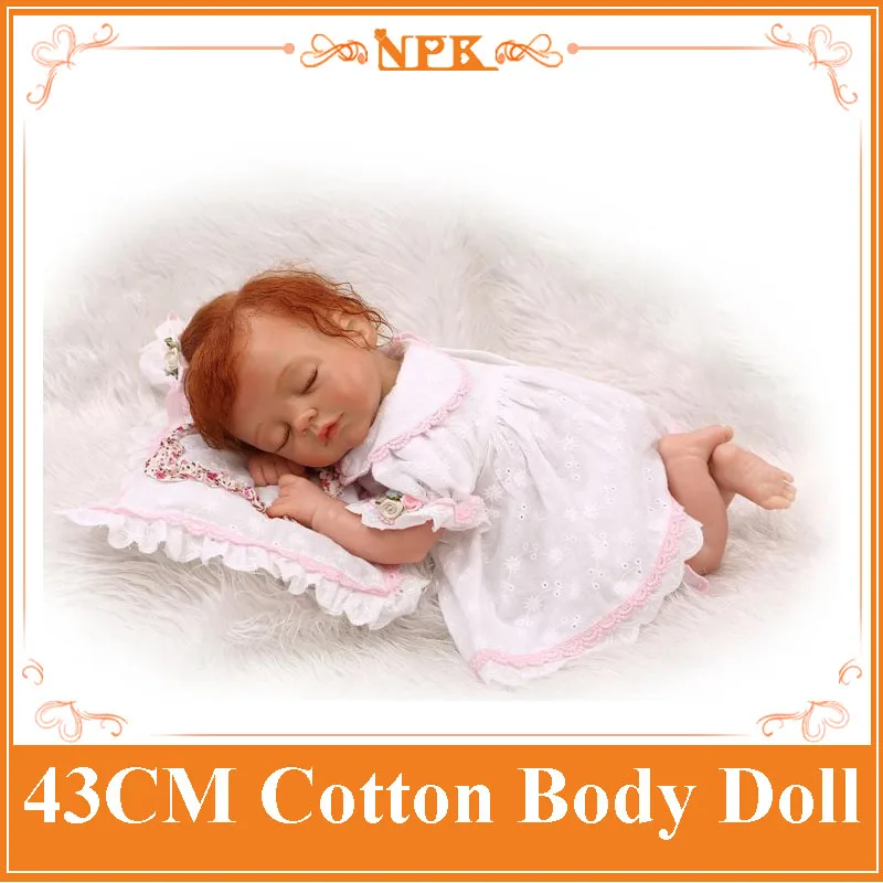 

Hot Model 17inch Beneca Reborn With Handroot Mohair Nature Curl Hair Very Lovely Sleeping Silicone Baby Doll Best Birthday Gift