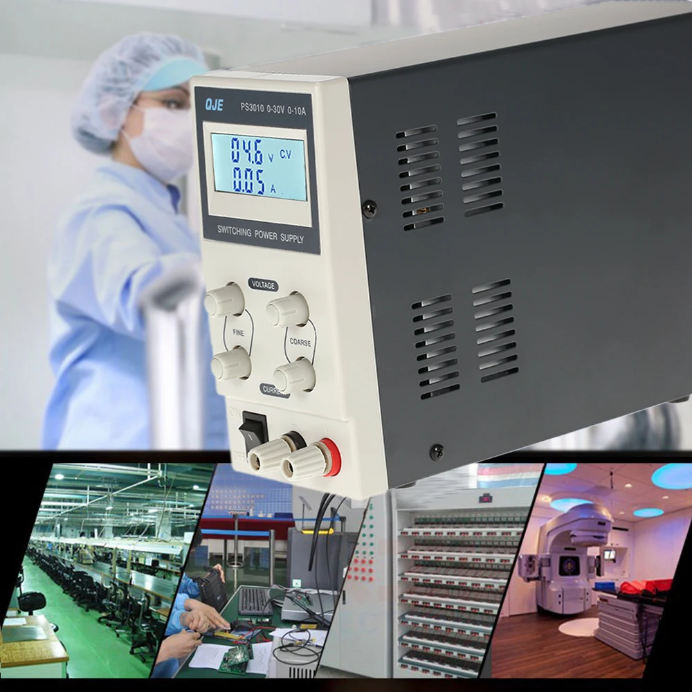 

0-30V 0-10A 3 Digits Adjustable Digital Regulated DC Switching Power Supply Output Voltage Current LCD Display EU/US Plug