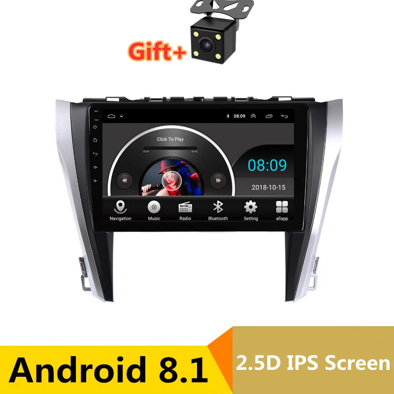 

10 inch 2.5D IPS Android 8.1 Car DVD Multimedia Player GPS For Toyota camry 2015 2016 2017 audio car radio stereo navigation
