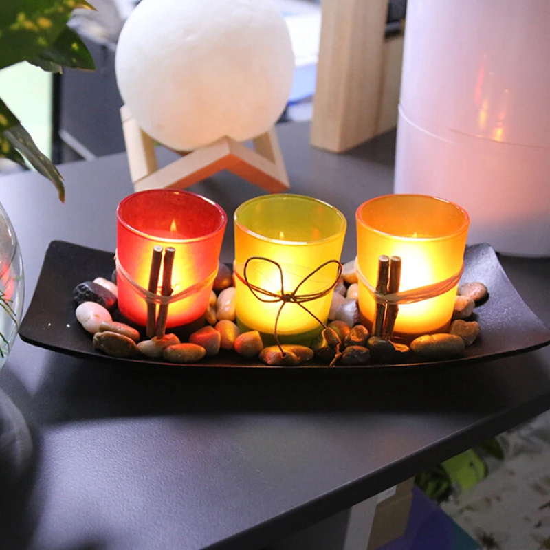 

3pcs Candle Holders Set Tealight Table Candlestick Holders for Home Christmas Decoration