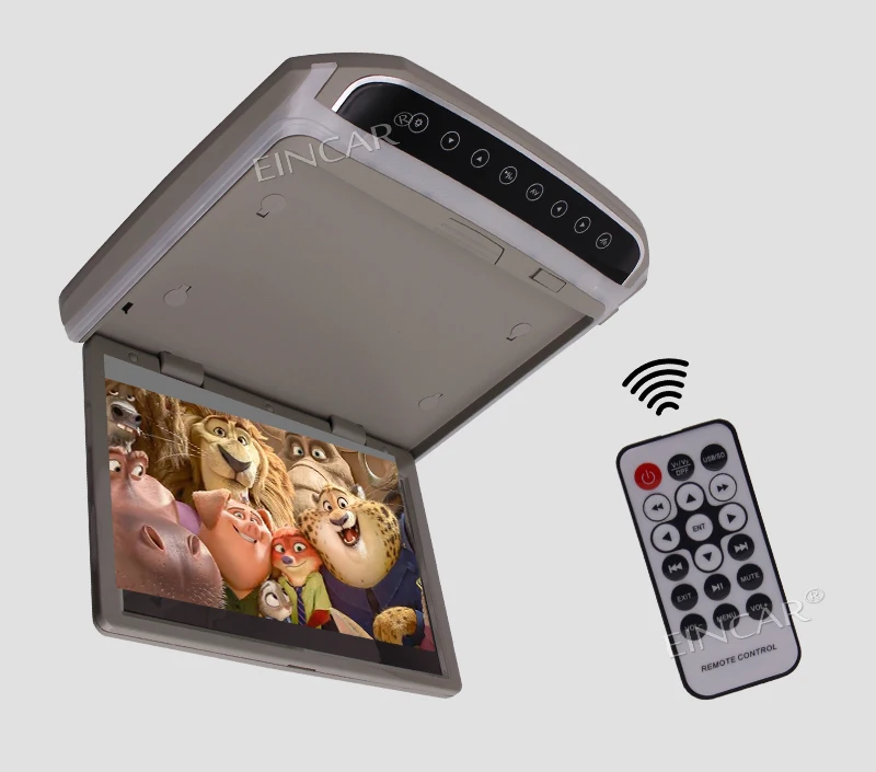 Excellent HD 10.2 inch Over head LCD Monitor Car Roof-mount Display Flip down Monitor Supprt 1080P HDMI SD Built-In FM with Remote Control 8 Excellent HD 10.2 inch Over head LCD Monitor Car Roof-mount Display Flip down Monitor Supprt 1080P HDMI SD Built-In FM with Remote Control 8