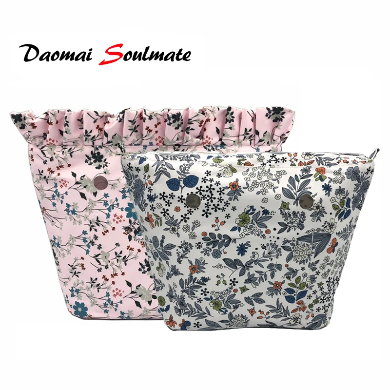 

Floral Border waterproof canvas Lining Pocket interior inserts Inner for obag o bag Eva bag women handbag Accessories