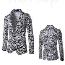 Лидер продаж, Европейский и американский стиль, индивидуальный мужской костюм на одной пуговице, Леопардовый принт, костюм, лучшее мужское платье, Мужское пальто