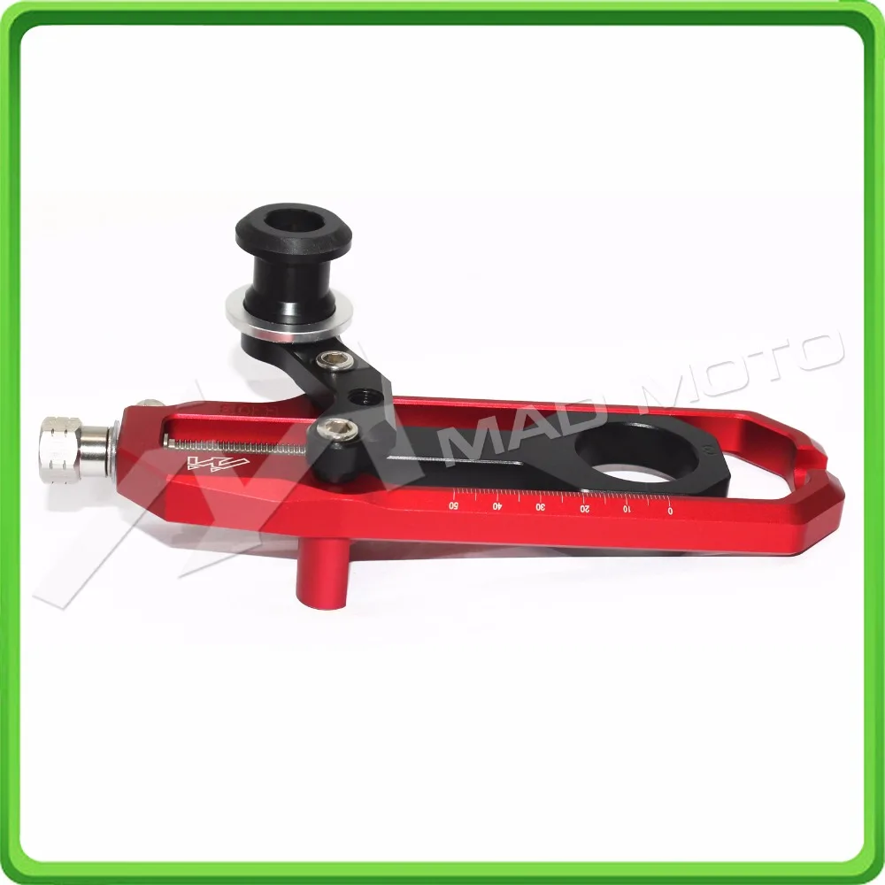 Motorcycle Chain Tensioner Adjuster with spool fit for Suzuki GSXR 600 GSX-R 750 2006 2007 2008 2009 2010 Red & Black (6)