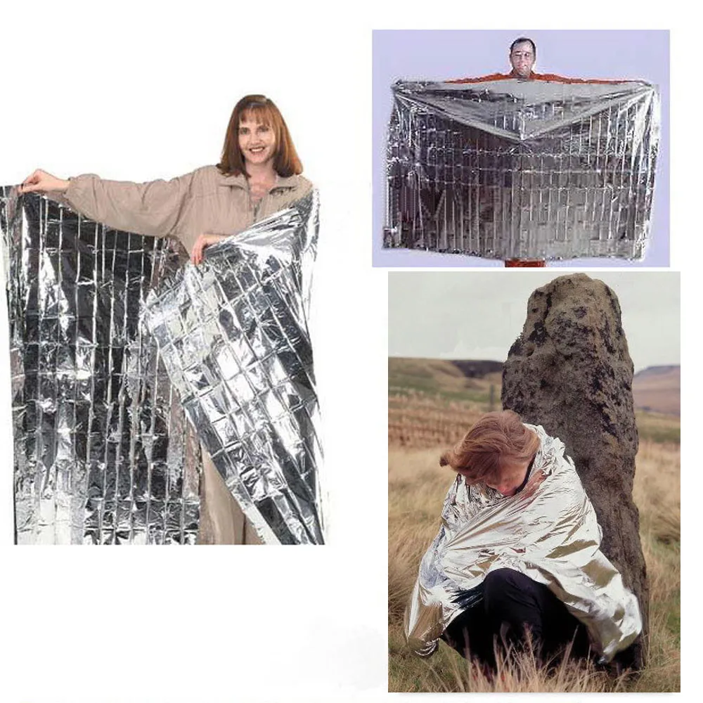 

1 Pack high quality Weatherproof Material Blanket Kangaroo Emergency Thermal Blankets Aluminum film outdoor keep warm blanket