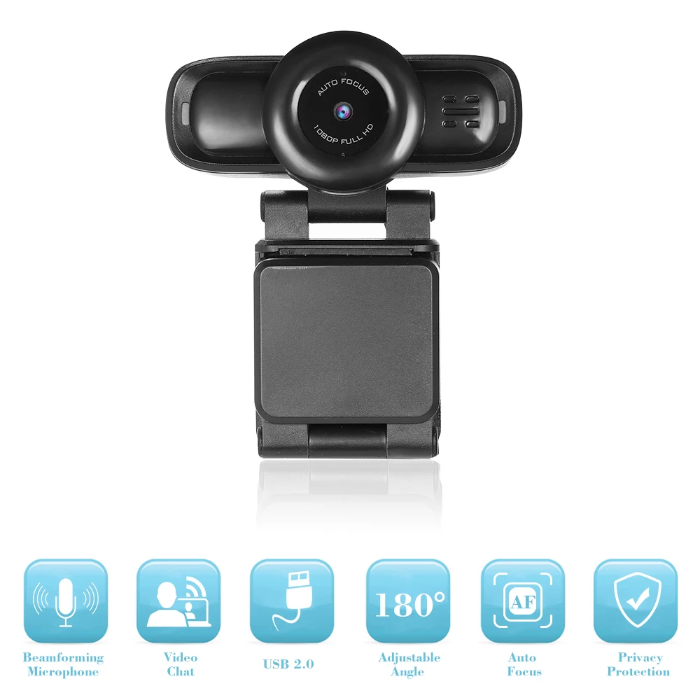 

USB 2.0 Web Camera Auto Focus Full HD 1080P Webcam Computer Camera Built-in Noise-cancelling Microphone Webcams HD Video Cameras