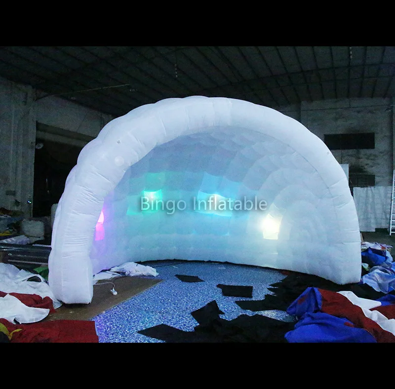 Полукупол светодиодный светильник, надувная палатка с воздуходувкой/воздушный купол палатки/led бар палатки с оболочкой формы игрушки палатки