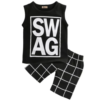

2pcs Toddler Infant Newborn Kids Baby Boy Sleeveless Clothes Casual T shirt Tops Pants Outfits Set