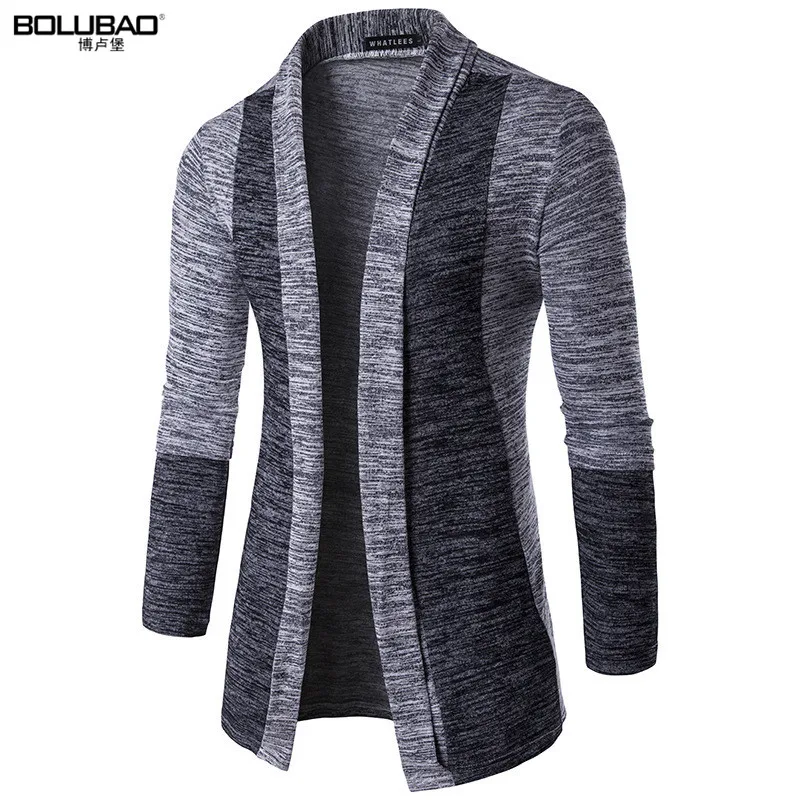 2017 Hot Sale Brand-Clothing Spring Cardigan Male Fashion Quality Cotton Sweater Men Casual Gray Redwine Mens Sweaters