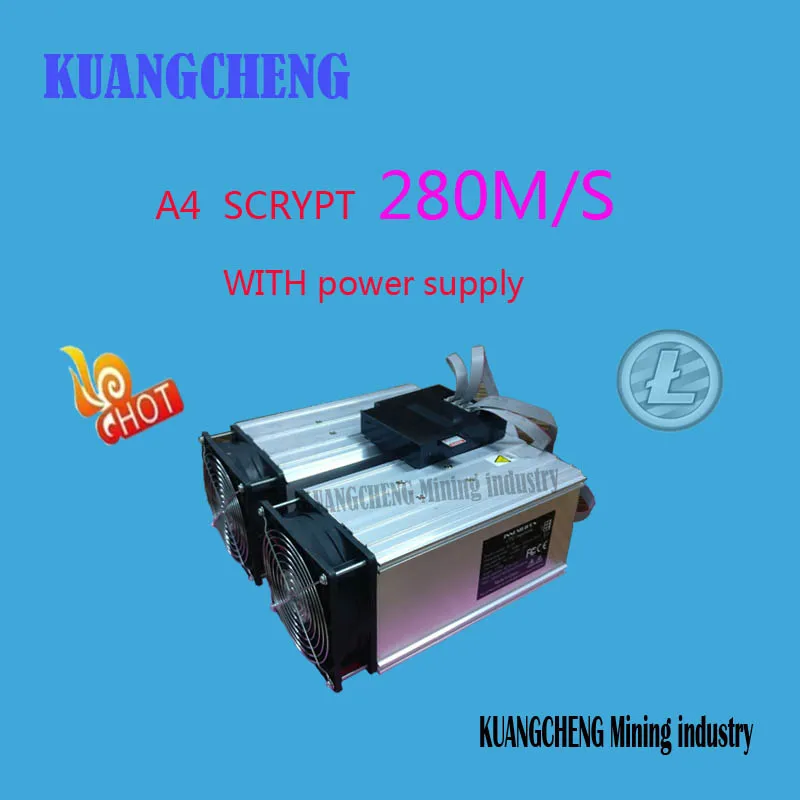 KUANGCHENG scrypt miner A4 miner litecoin miner Innosilicon A4 Dominator 280M SCRYPT Miner лучше, чем A2 110M antminer L3