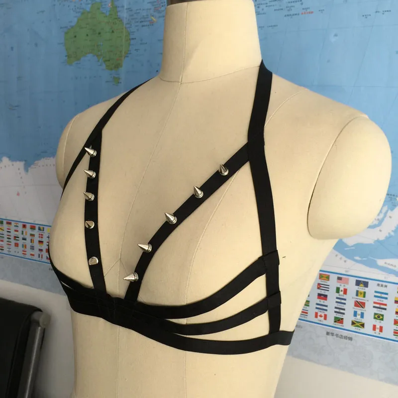 Новые модные женские пикантные Strappy Bra Летний стиль бондаж выдалбливают черные повязки бюстгальтер