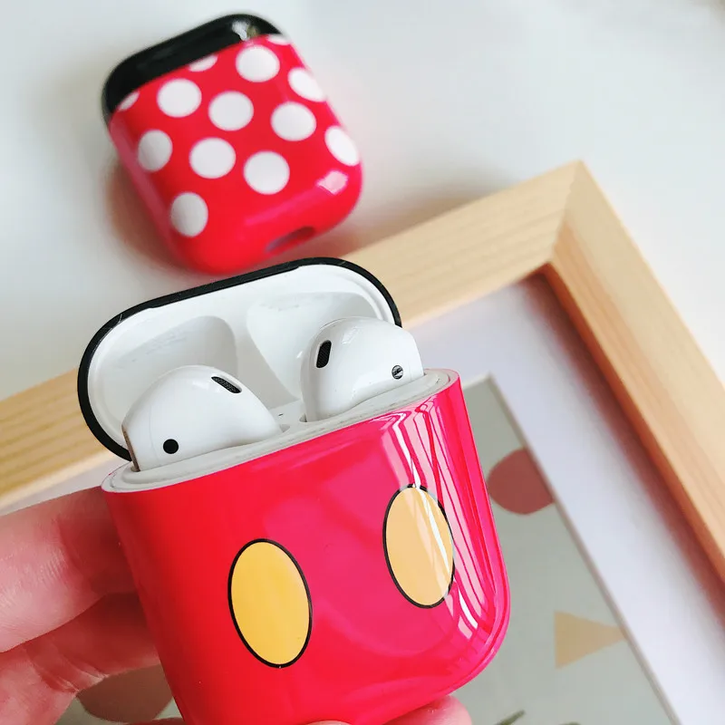 

Cute Cartoon Mickey Earphone Accessories hard case For Airpods Wireless Bluetooth Headset Charge Box Protection Couverture Coque