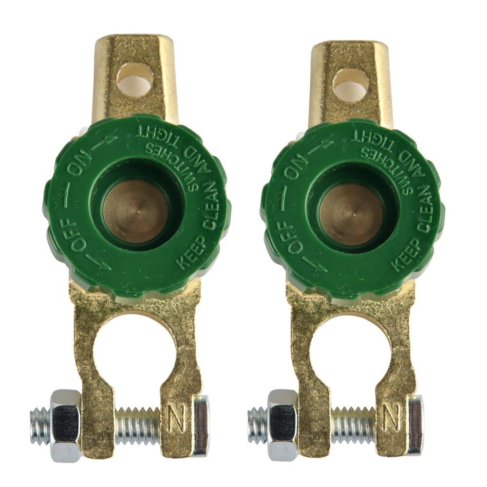 

2Pcs Car Motorcycle Battery Terminal Link Quick Cut-off Switch Rotary Disconnect Isolator Car Truck Auto Vehicle Parts