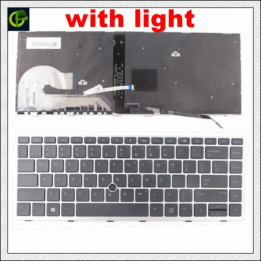 

New English Backlit original Keyboard for HP EliteBook 840 G5 846 G5 745 G5 with Mouse Point Black US L14378-001 L11307-001