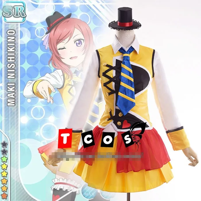 

Love Live Nishikino Maki Cosplay Costume Theatrical Edition Dress Custom-Made Free Shipping +Socks B