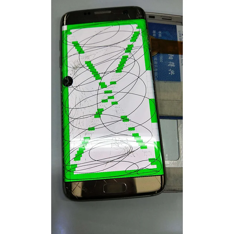 Сломанный ЖК дисплей для Samsung S6edge/S7edge/s8 + plus, черный точечный линейный бесполезный ЖК дисплей для занятий разделением дисплея и касанием с рамкой|Экраны для мобильных телефонов| | АлиЭкспресс