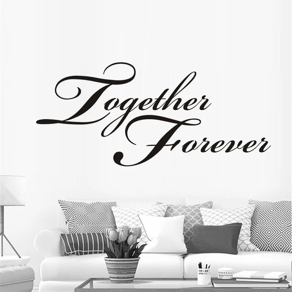 Together Forever Виниловые Настенные Стикеры для детских комнат домашний декор диван