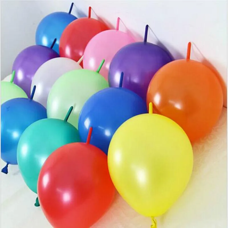 10''Pearl latex Tail Float balloons Multicolor 50 pcs. Needle tail gas