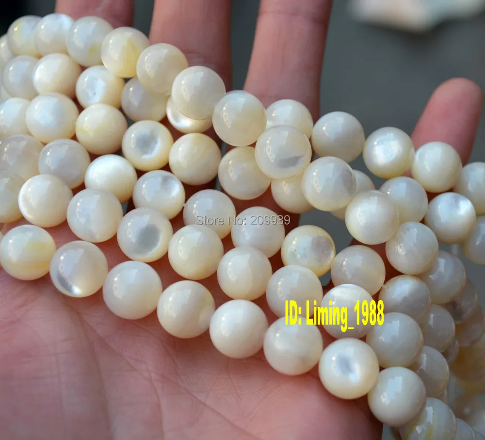 

huij 002809 108PCS genuine pearl shell oyster bracelet mala prayer beads worry necklace