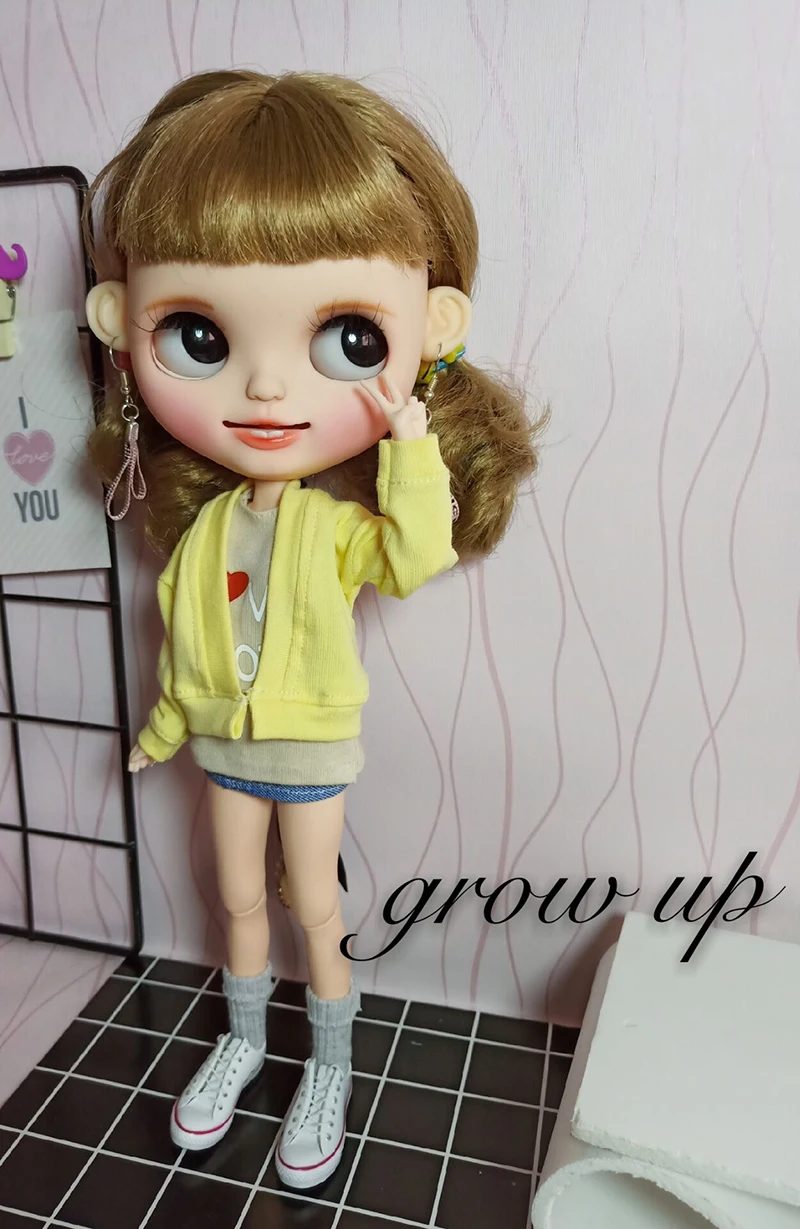 1 шт. Blyth Одежда для кукол наряд Свободный кардиган, пальто для ob24 Azone Licca Blyth куклы аксессуары