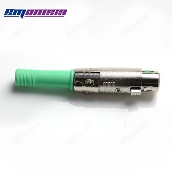 

10pcs-1000pcs Microphone Female XLR Connector Green Tail Soft Silicone Tension Plug