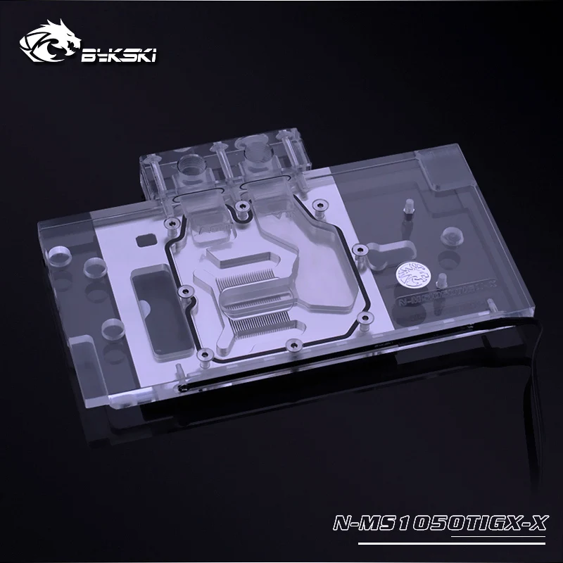 

Bykski Water Block use for MSI GTX1050TI GAMINS X 4G(V335-001R) / Full Cover Copper Radiator Block / RGB Light support AURA SYNC