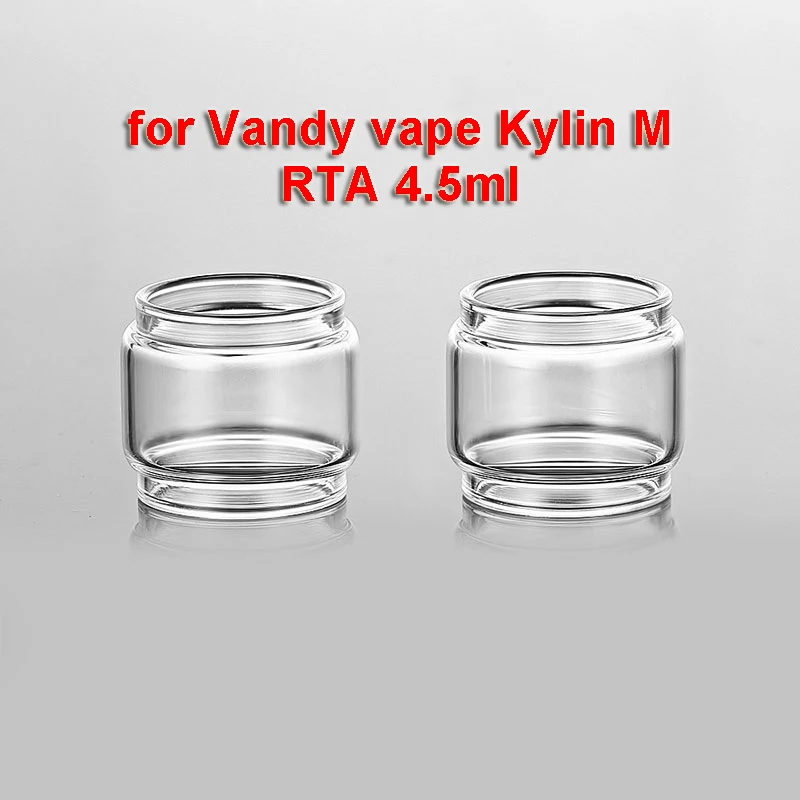 

3PCS With Cap Replacement Original Size Clear Bubble Glass Tube for Vandy vape Kylin M RTA 4.5ml