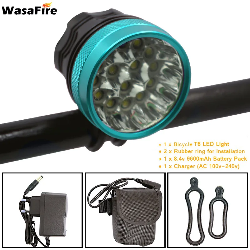 

WasaFire high quality Bicycle Light 15* XML-T6 LED 25000lm luz bicicleta farol Bike front Light fietsverlichting cycle light