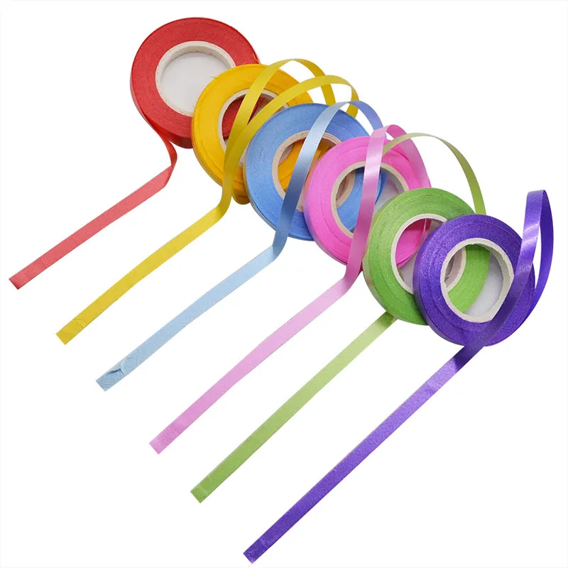10Roll 10m/roll 5mm Paper Ribbon For bing Sewing Cake Balloon