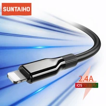 Suntaiho для освещения USB кабель для iPhone XR XS X 8 7 6 5 кабель весь дизайн нейлоновая оплетка 1 м для iPad мини зарядное устройство кабель для передачи данных