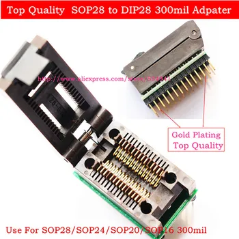 

Top Quality New sop28 to dip28 socket adapter /soic28 to dip28 IC socket Wide 300milic programmer adapter