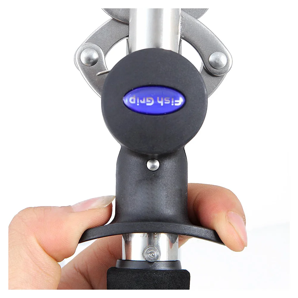 

New New Stainless Steel Fish Lip Gripper Trigger Grip Lock Weighting Tool with Ruler Black