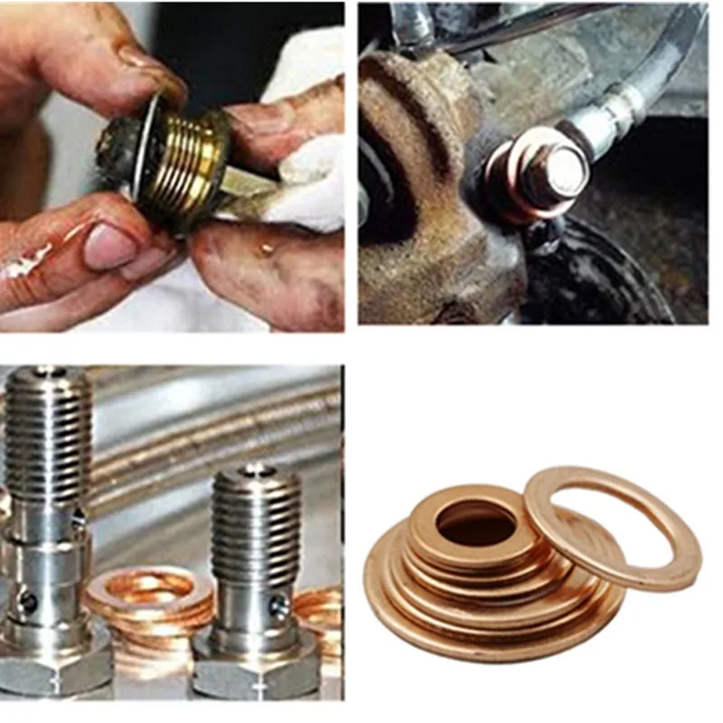 

280Pcs/Set Seal Assortment Set Copper Washer Gasket Nut Oil Copper Rings Discs DAG-ship