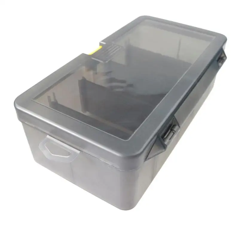 Пластиковый двухслойный ящик для рыболовных снастей портативный Pesca приманки чехол для хранения наживки многофункциональный чехол-Органайзер