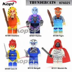 Super Heroes Американский ТВ фильм Thundercats cheetara pantro tigro Мумми-Ra Бенгальский здания Конструкторы кирпич дети подарок Игрушечные лошадки kf6025